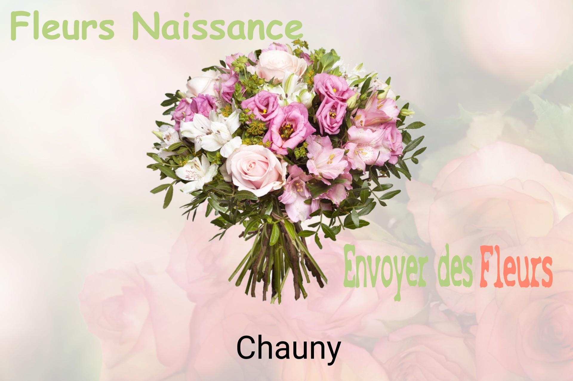Bouquet de fleurs de naissance livré à Chauny
